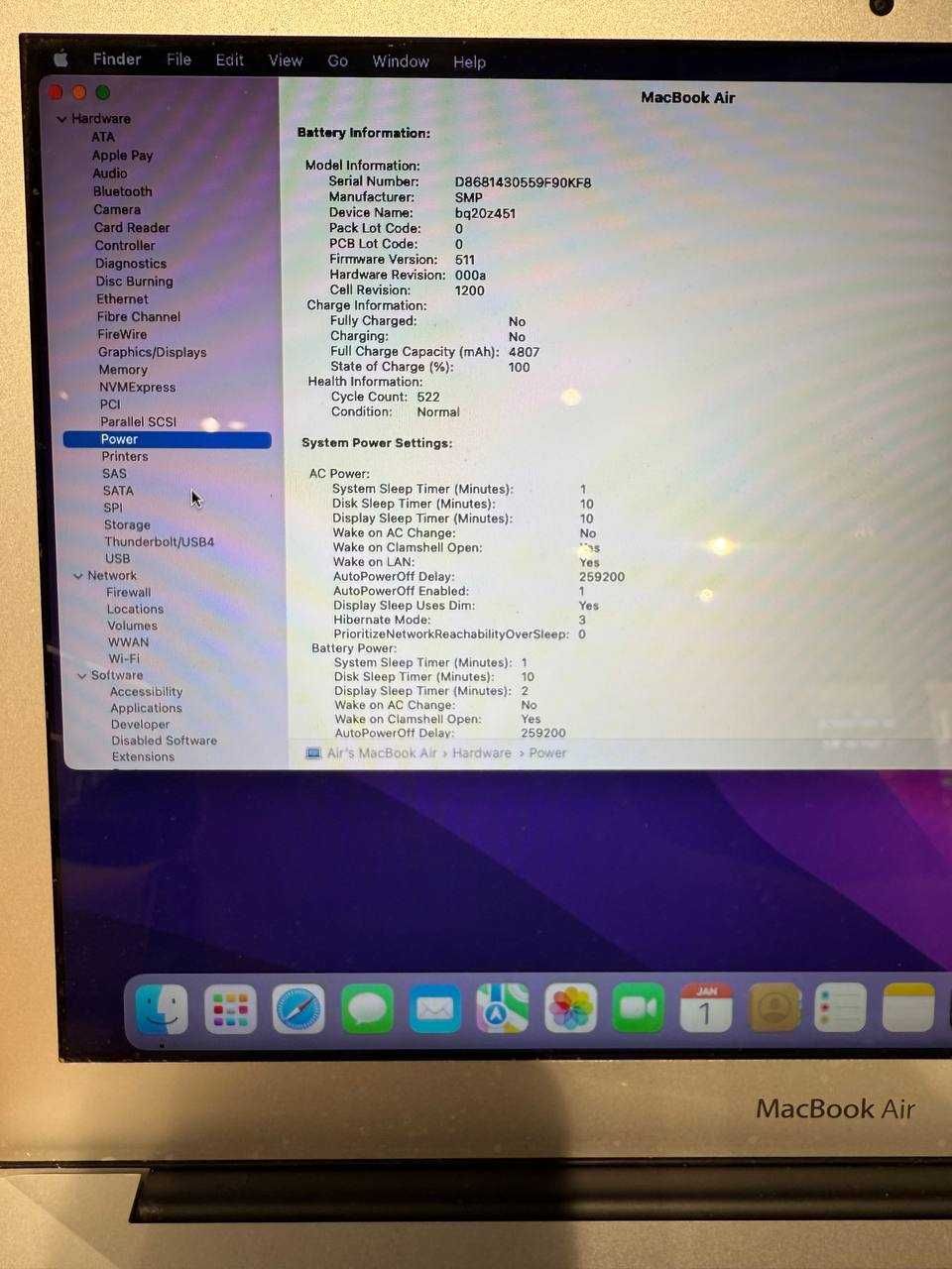 MacBook Air 2017 i5 8/128gb (522 цикла) Apple/Магазин/Гарантія