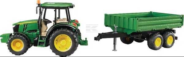 U02108 Ciągnik John Deere 5115M z przyczepą