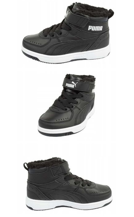 Buty Puma Rebound chłopięce zimowe 32 CZARNE- JAK NOWE