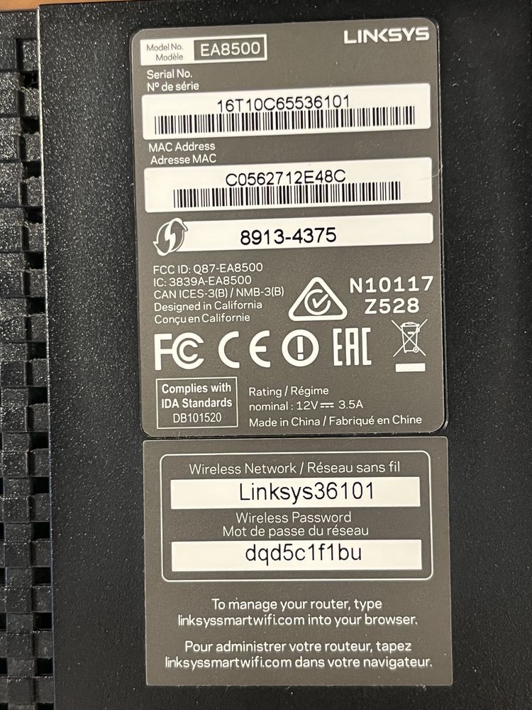 Router linksys EA8500