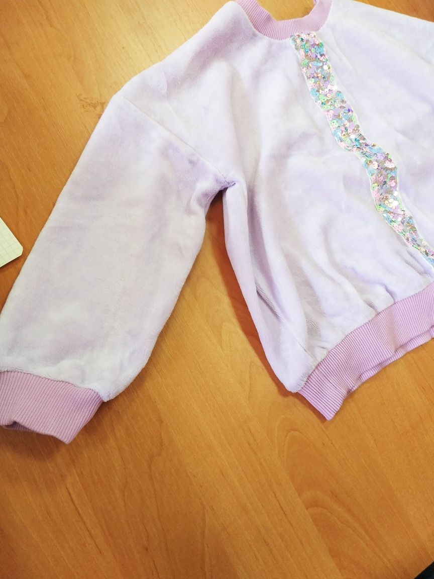 Велюровый свитерок для девочки ТМ Зиронька