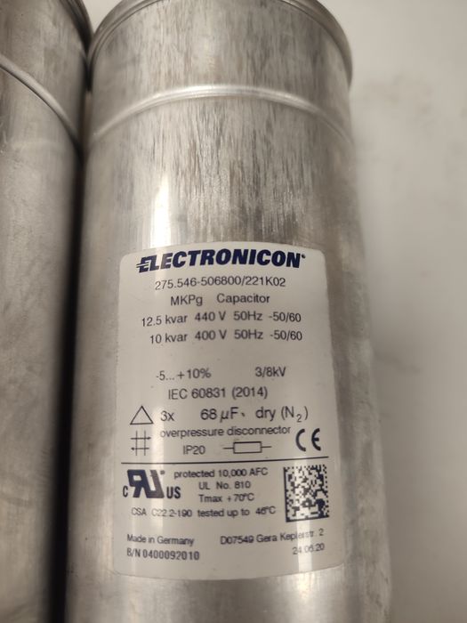 Bateria kondensatorów 282,5kvar