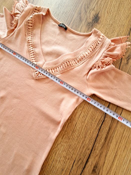 Różowo-pomarańczowa bluzeczka rozciągliwa