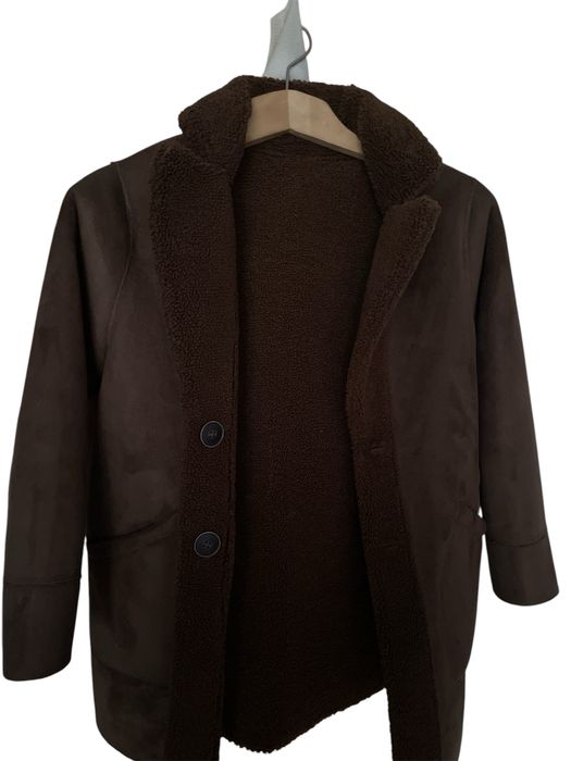 Zara дубленка даухсторонняя