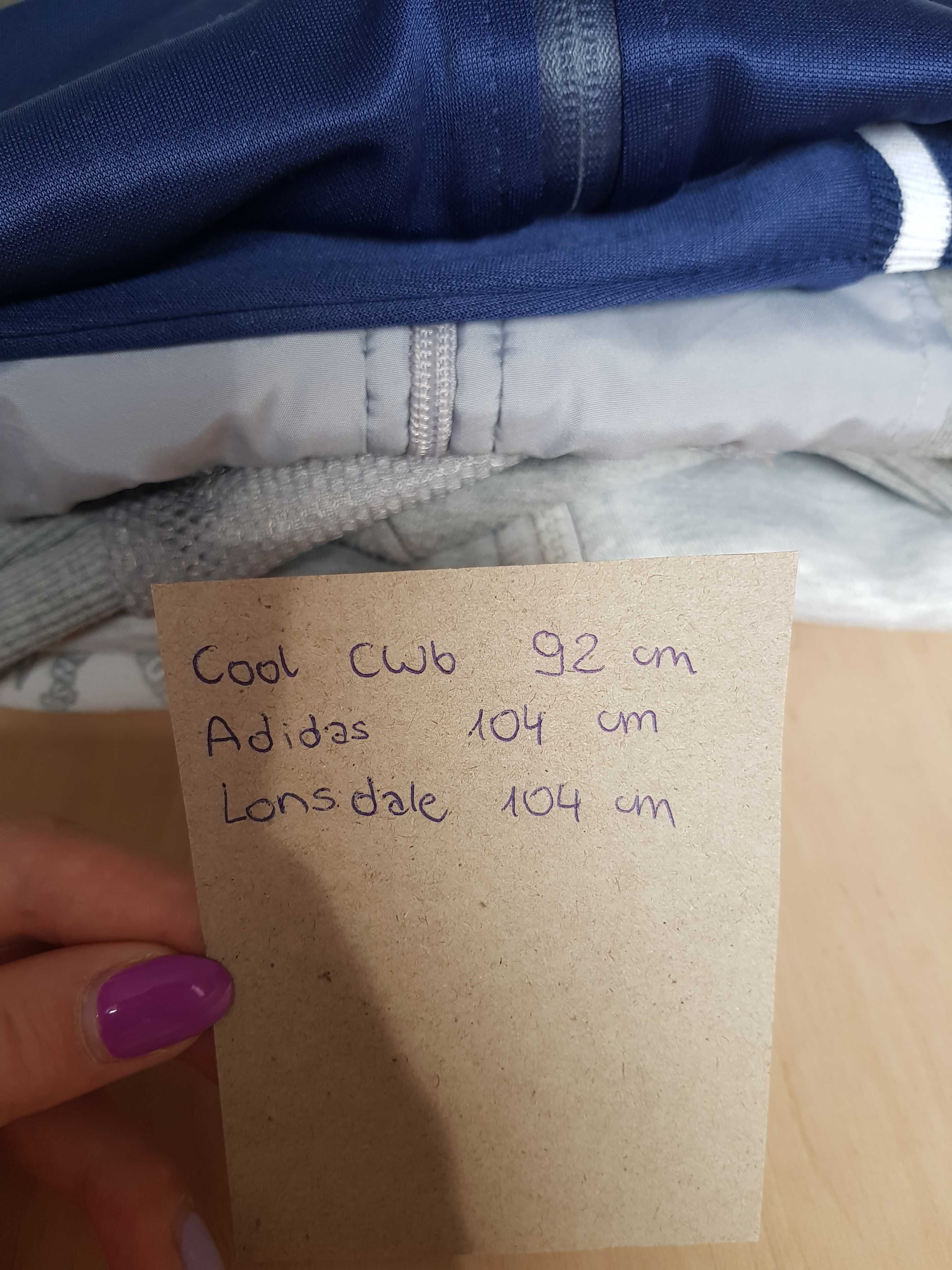 Rozpinane bluzy na zamek 92 i 104 Cool Club Adidas Lonsdale