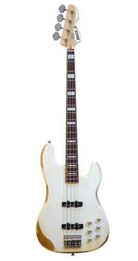 Nowa gitara basowa Markbass MBA-MB JP WHITE BATTERED 4 VG RW