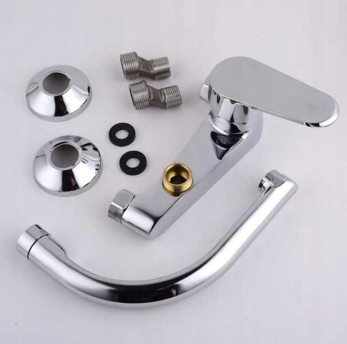 bateria umywalkowa kuchenna naścienna ruchoma wylewka kran