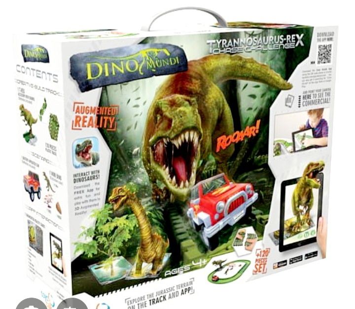 Kolejka , klocki,  tor interaktywny Dino Mundi