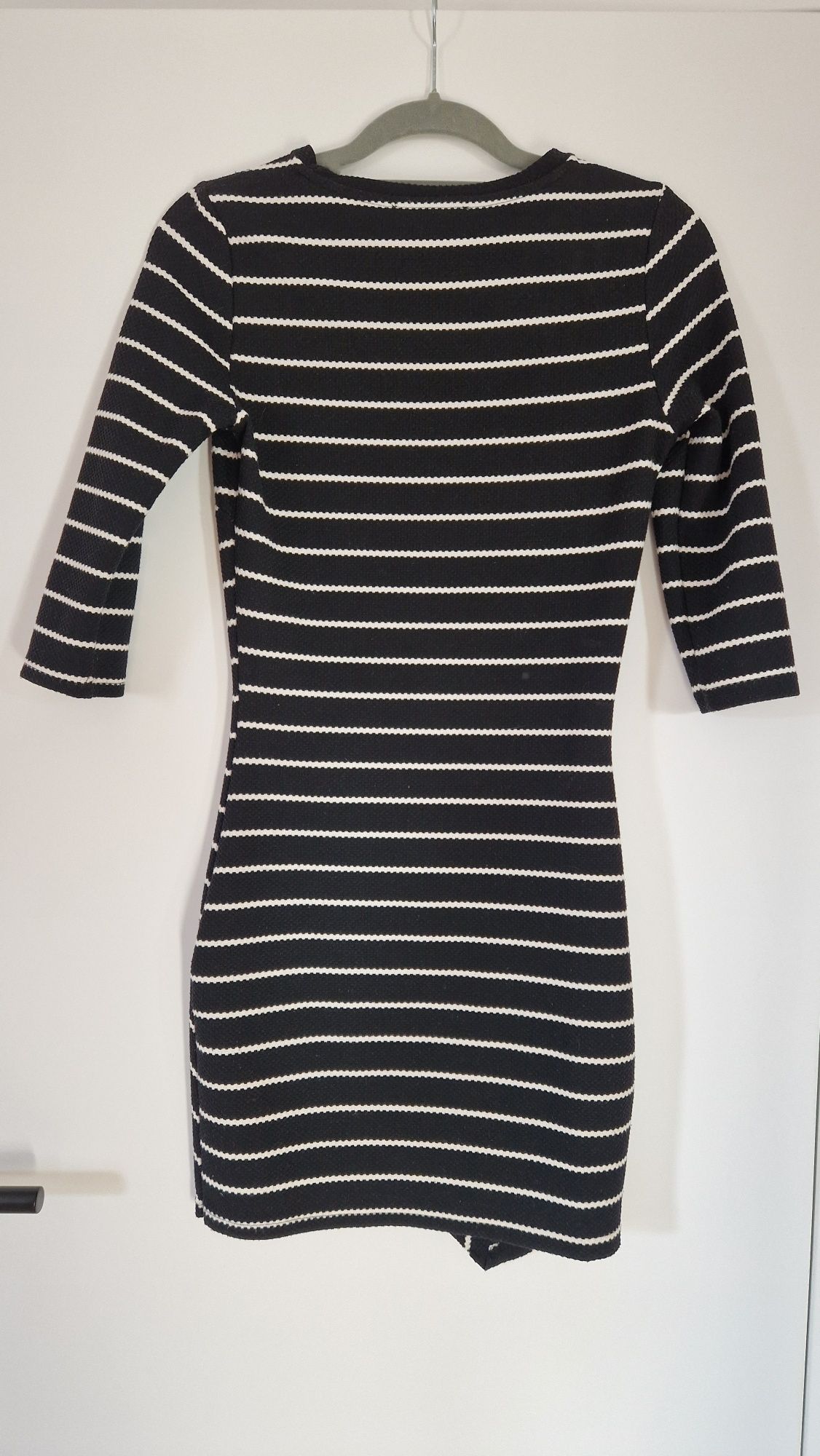 Mango casual asymetryczna mini w paski xs