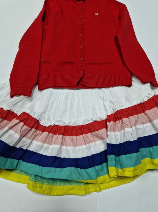 NEXT Boden/ Benetton r. 98-100 cm Zestaw letnia sukienka i kardigan