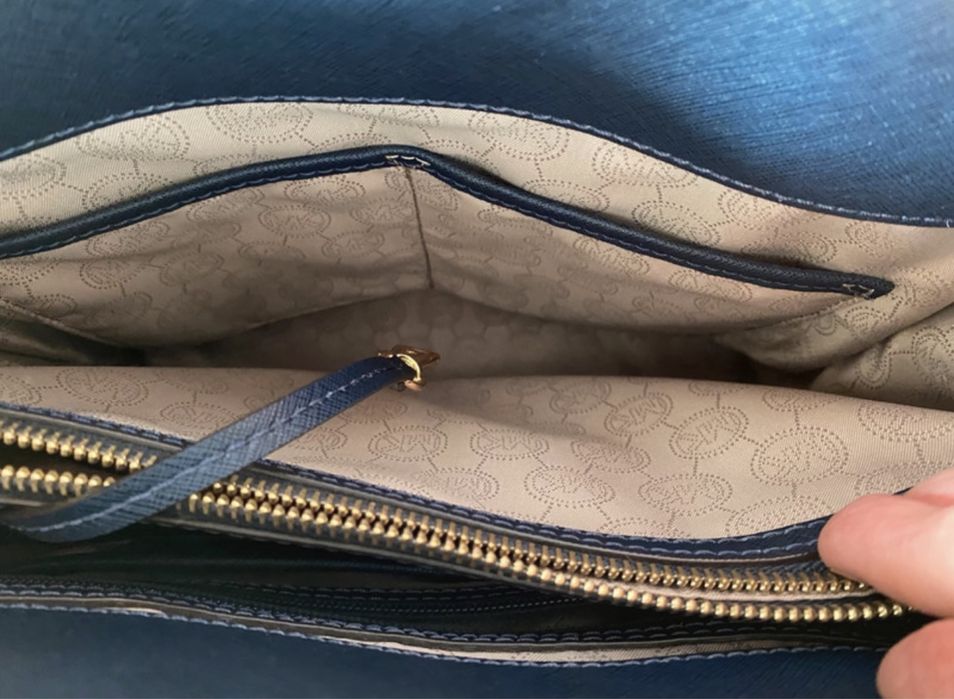 Torebka Michael Kors skóra saffiano granatowa