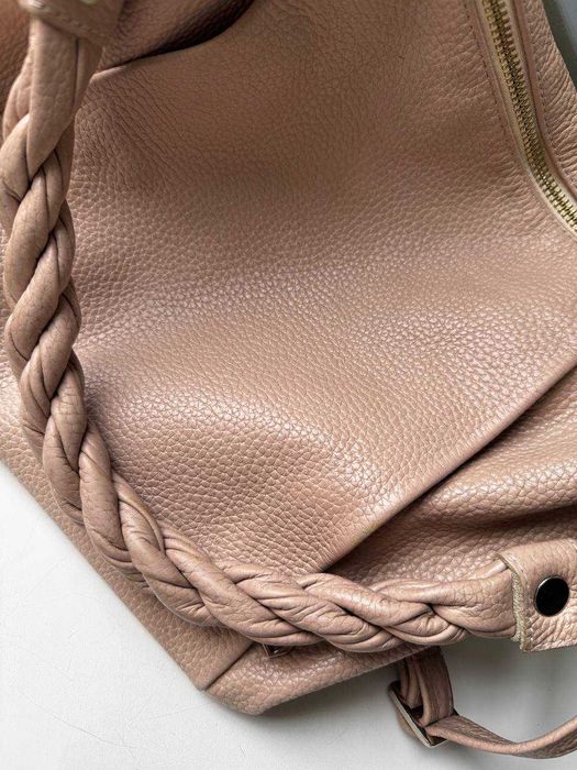 Сумка кожа бежевая розовая