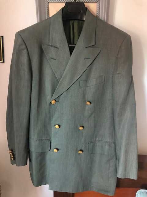 Blazer homem 100% linho cor verde, assertoado, marca Rosa & Teixeira