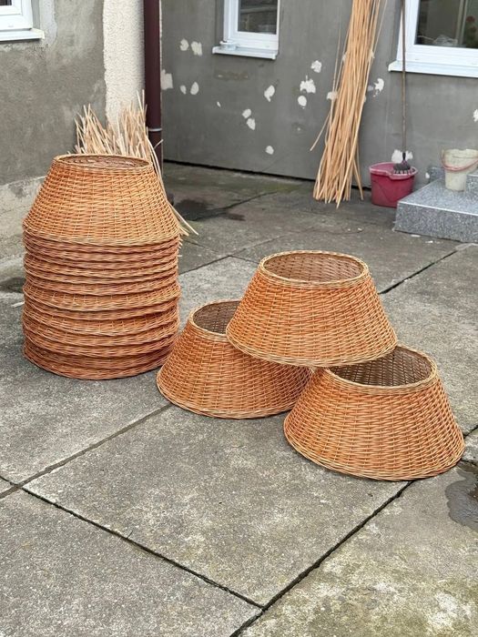 Плетений кошик під ялинку натуральний світло-коричневий 65 70 75 80 см