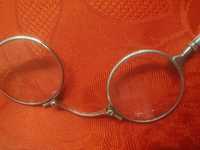 srebrne okulary binokle punce widoczne Ag.825