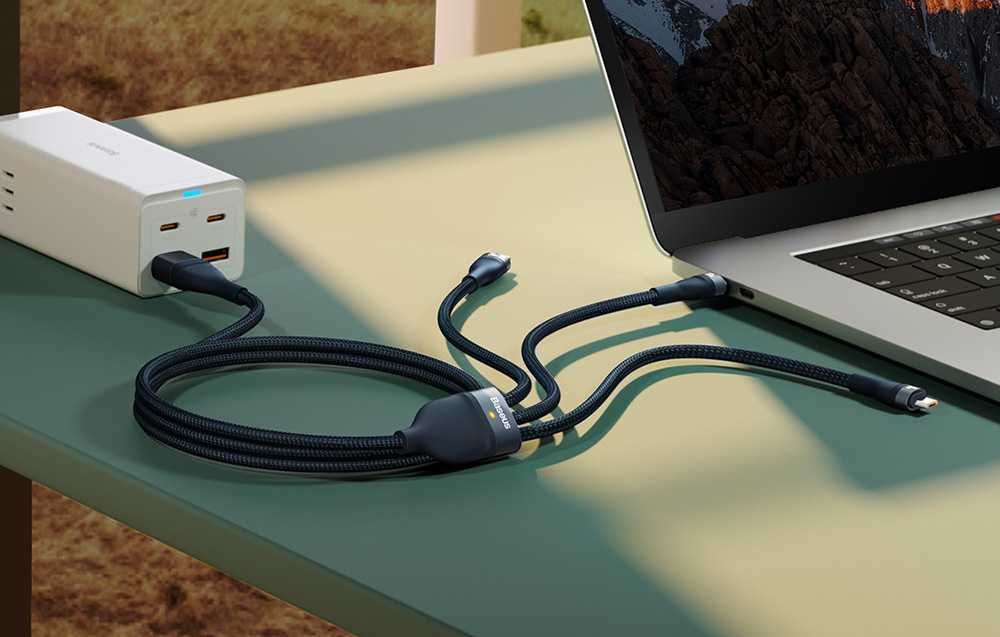 Baseus Flash II kabel USB C - Micro/Light/C 3w1 100W 1,5m Sklep Wawa