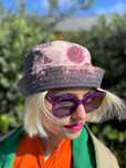Chapéu com estampa rosa e café Customized hat pink pattern coffee