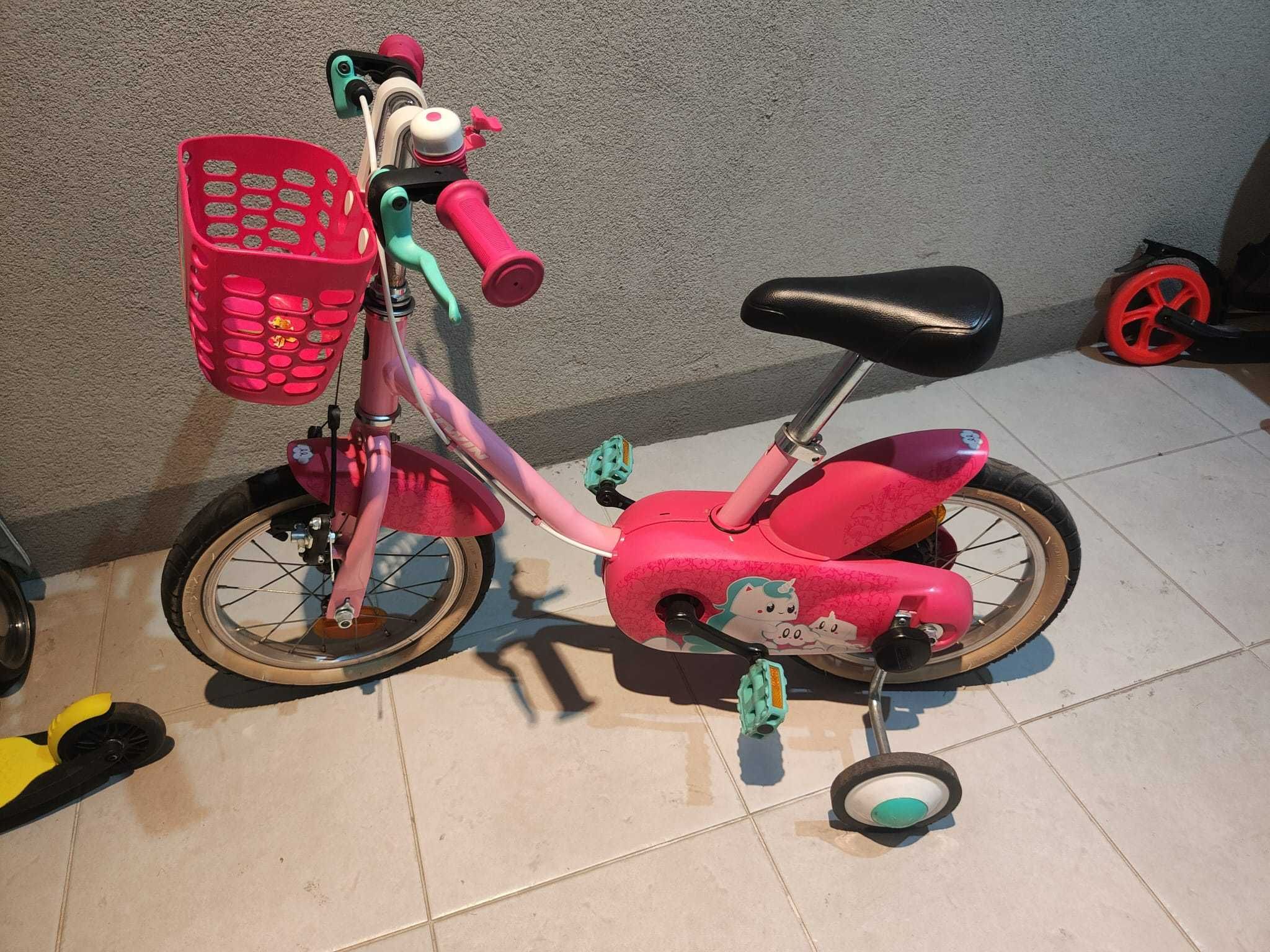 Bicicleta menina Decathlon Rosa Unicorn