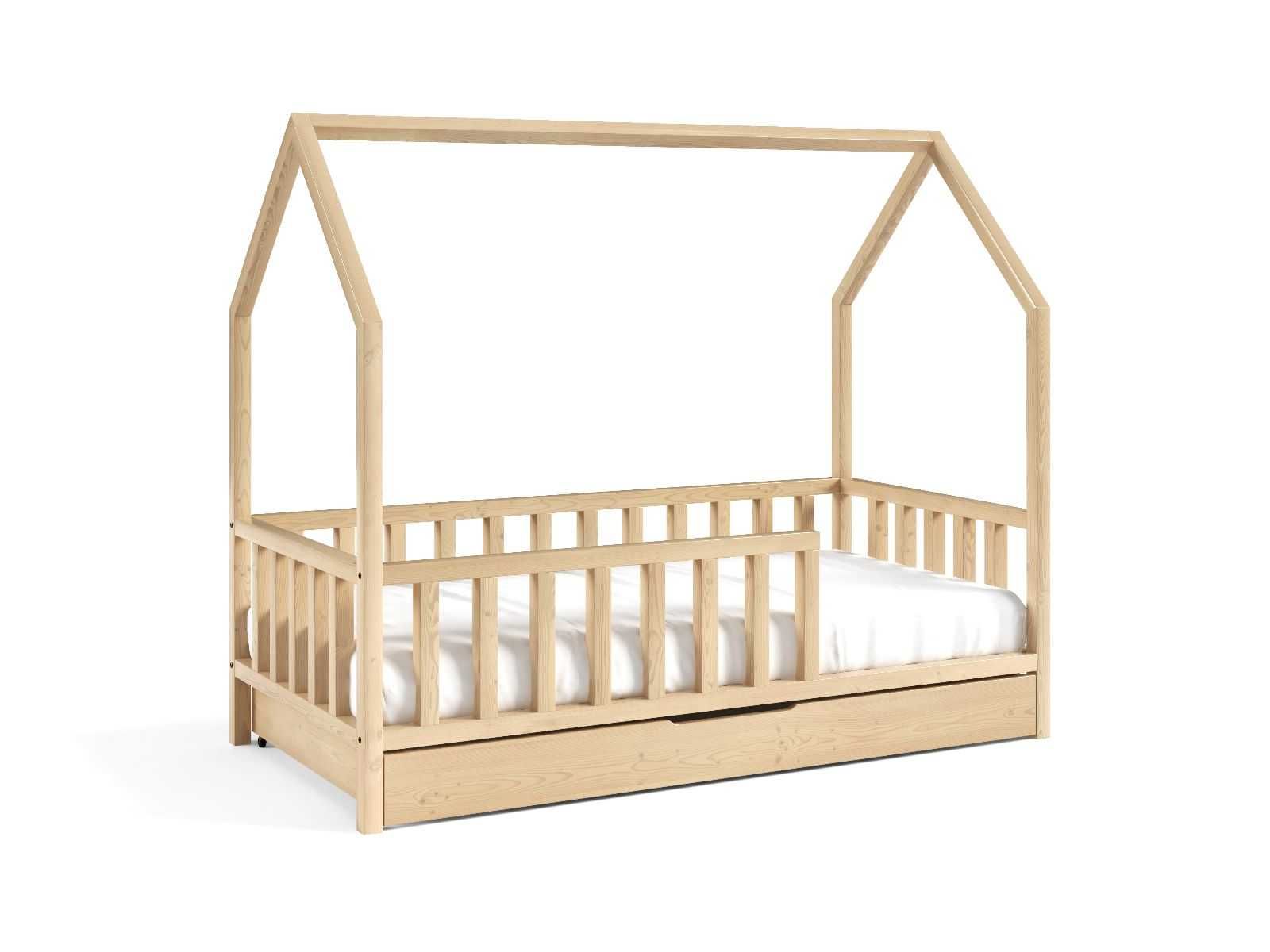 Sosnowe łóżko dziecięce ANTOŚ z materacem w cenie