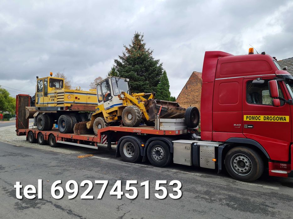 Transport   niskopodwoziowy ciągników ładowarek, koparek, kombajnów