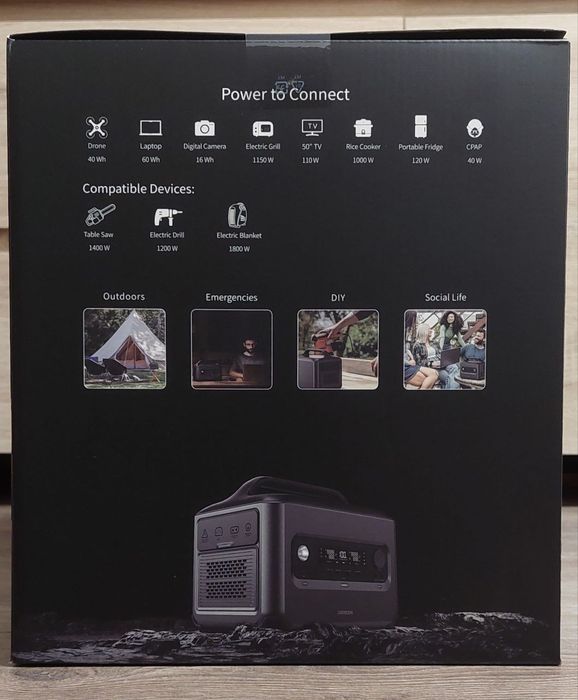 Портативна зарядна станція UGREEN 1200 аналог EcoFlow, BLUETTI