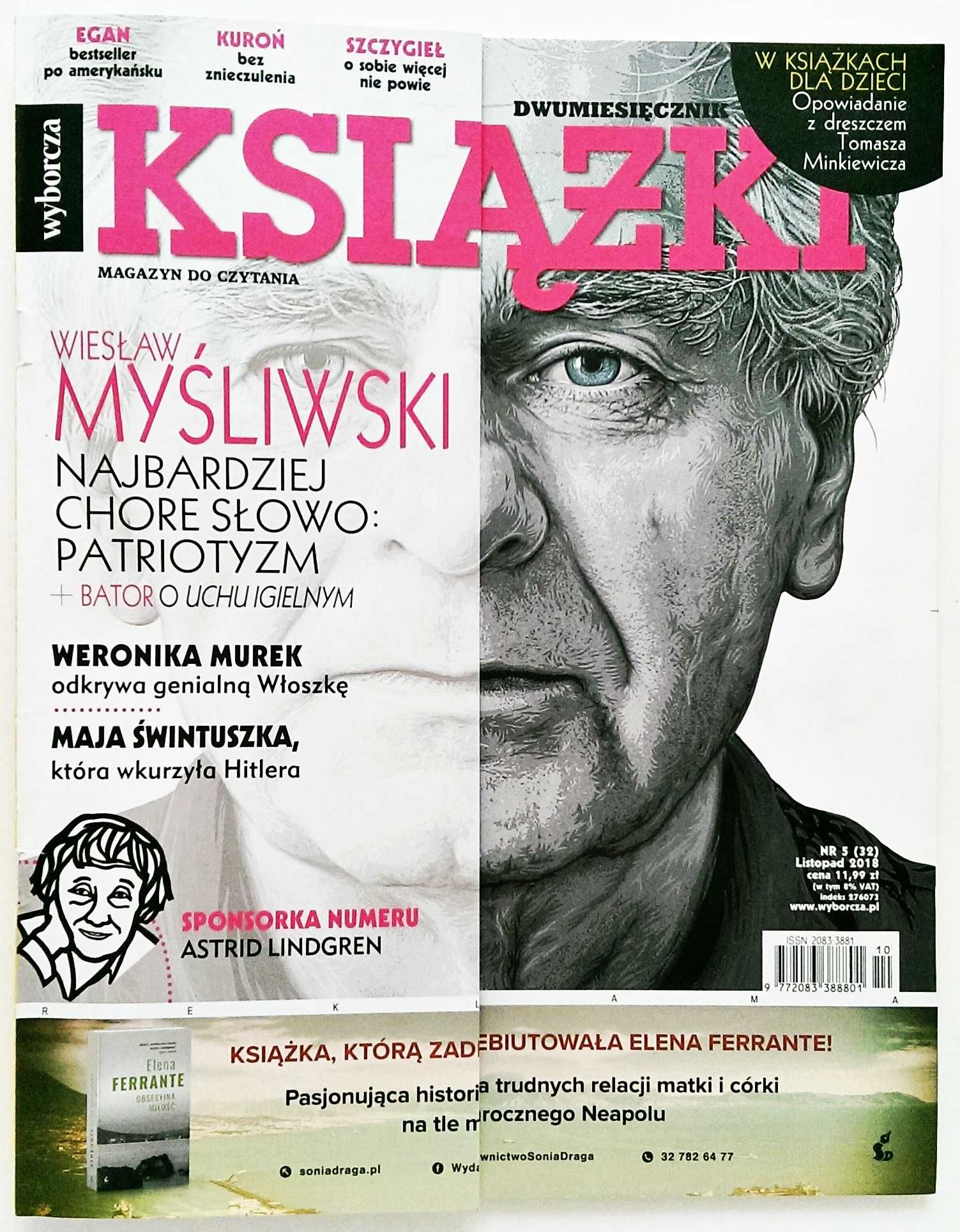 Książki. Magazyn do Czytania nr 5 (32) listopad 2018 Wiesław Myśliwski