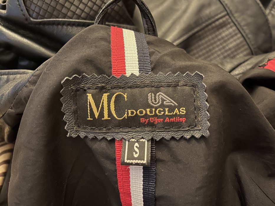 Kurtka skórzana męska S M Skóra granatowa