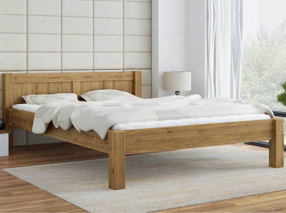 Meble Magnat Łóżko drewniane sosnowe Wiktoria wymiary 140 160 kolory