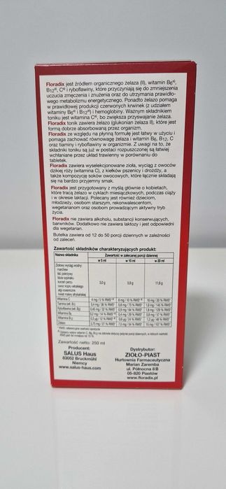 Floradix Żelazo 250 ml