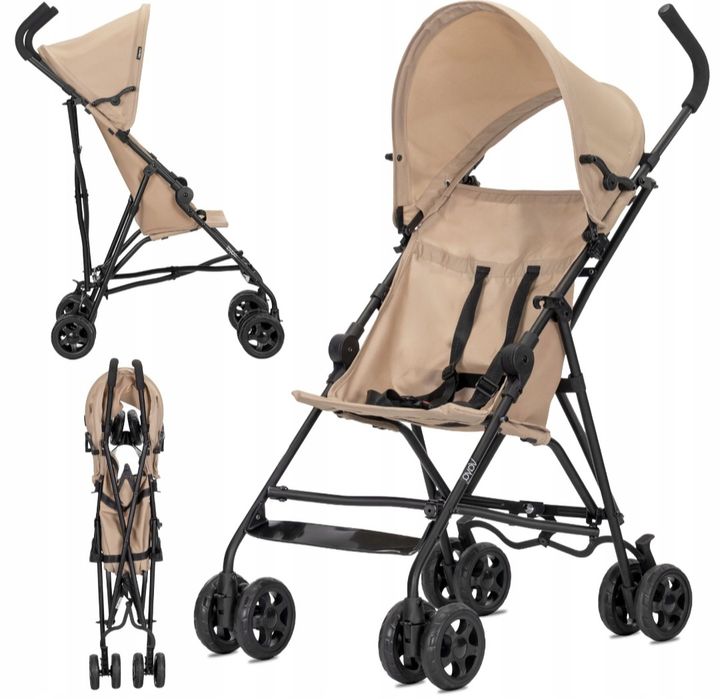 Wózek spacerowy spacerówka 22KG PARASOLKA lekka z daszkiem 4KG