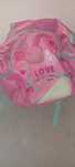 Mochila rosa coração
