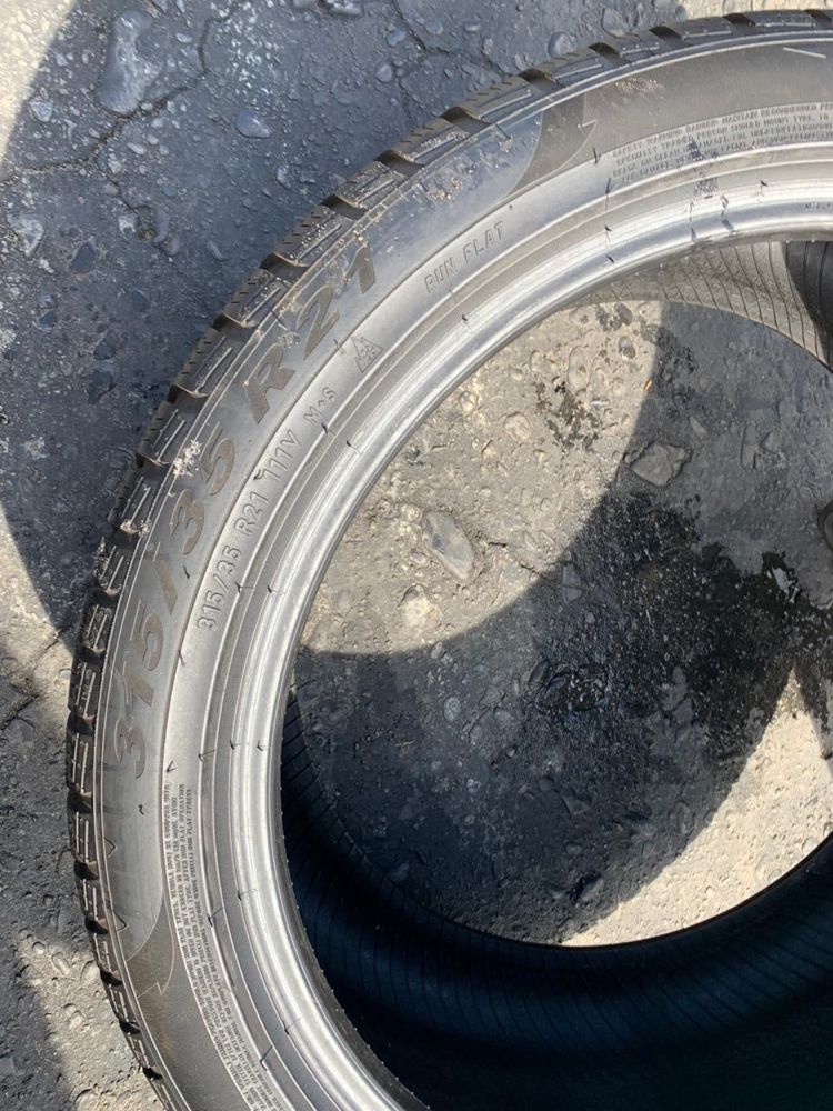 Шини різноширокі 275/40 R21+315/35 R21 Pirelli зима 2021р,7 мм
