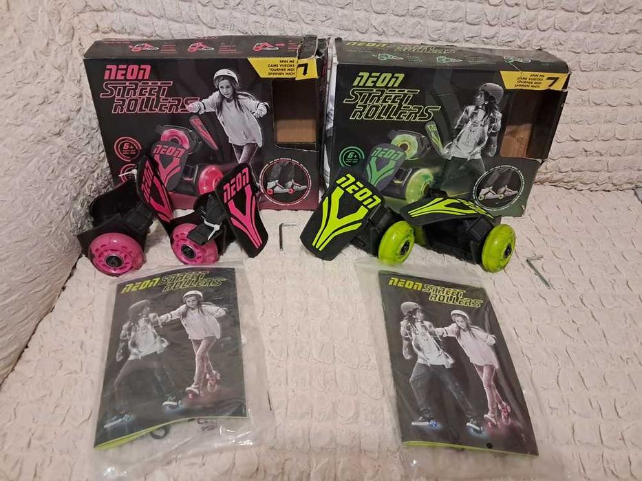 Ролики на пятку Neon Street Roller, рожеві та зелені