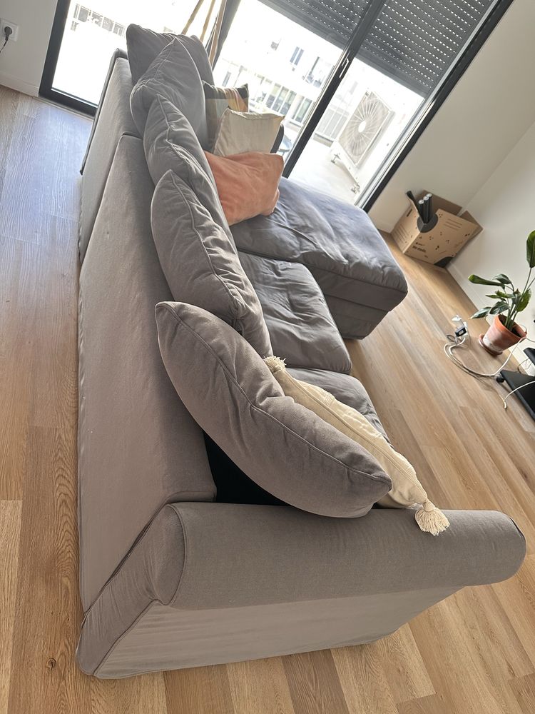 Sofá IKEA GRÖNLID com chaise e arrumação