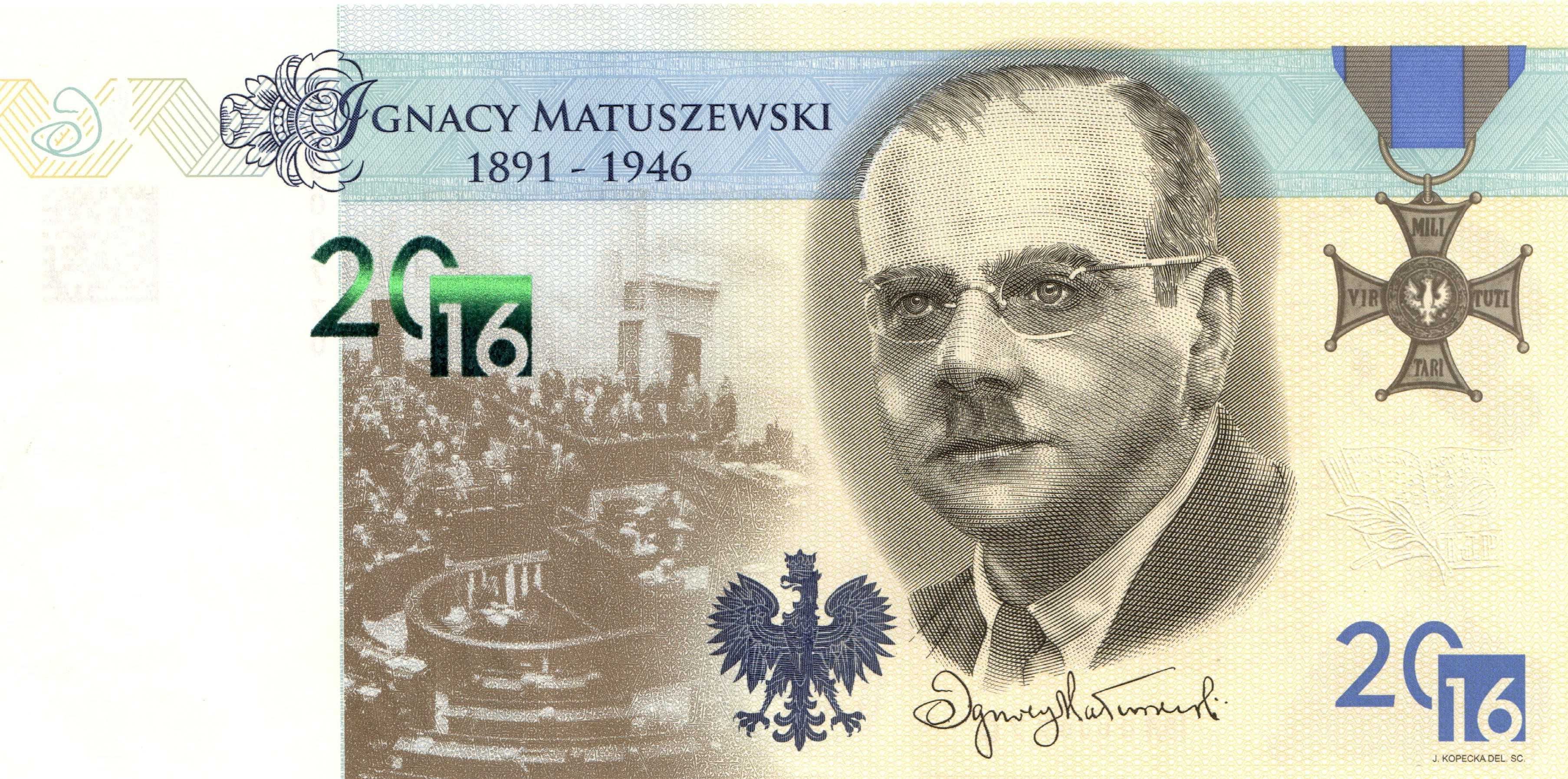 Ignacy Matuszewski 1891--1946 + folder +broszura woj losy pols złota