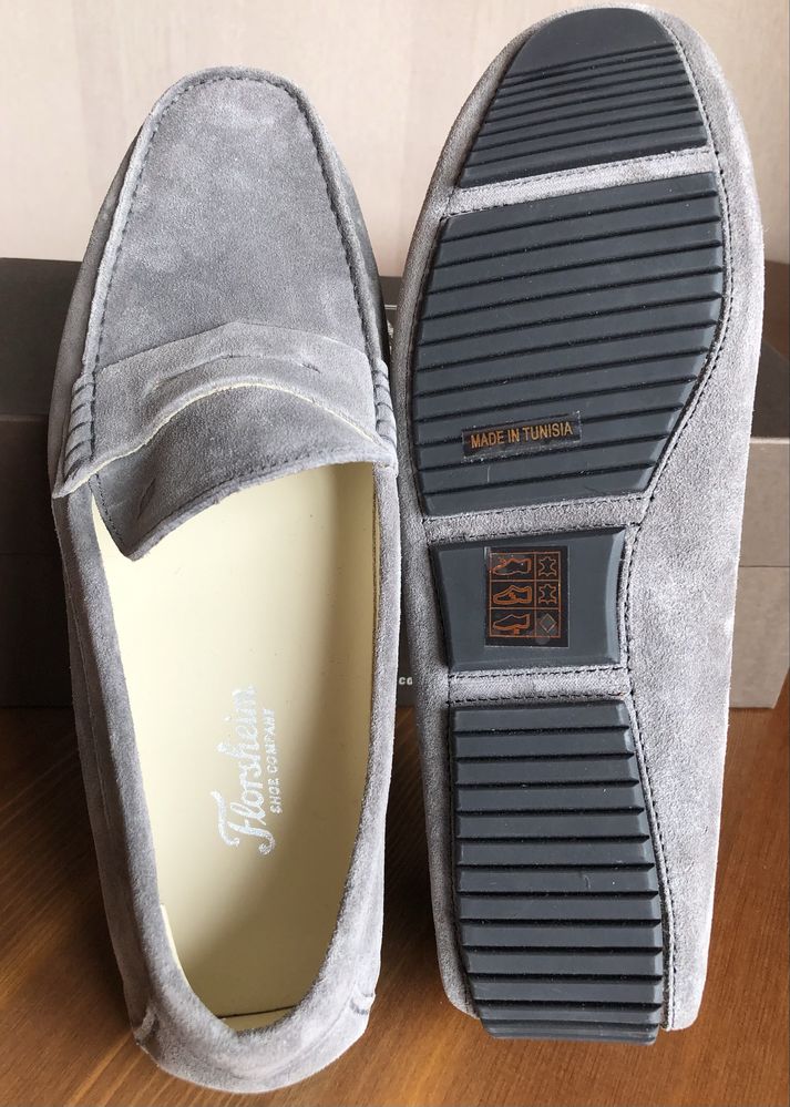 Florsheim, мокасины из натуральной замши, р. 40 26,5 см