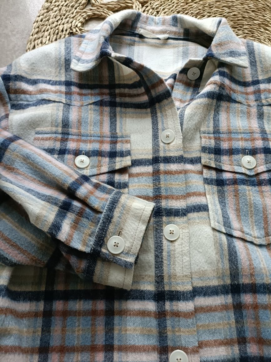 Kurtka koszulowa krata Mango XS S M