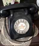 Telefone antigo vintage preto