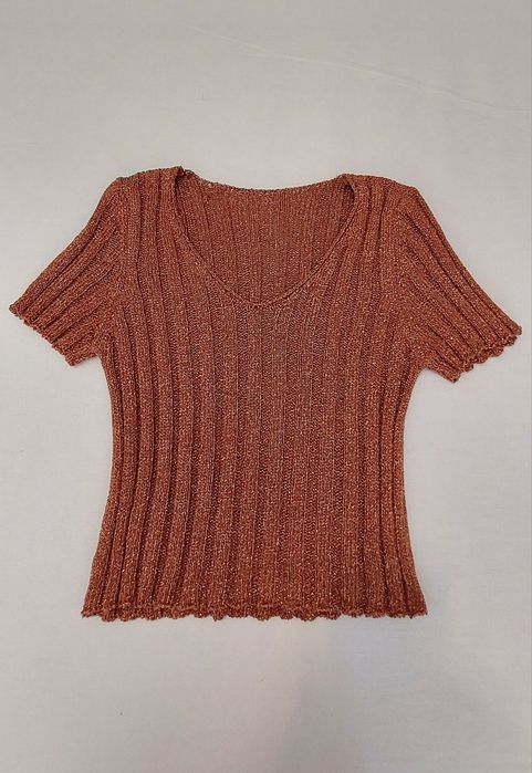 Camisola  castanha malha  s/ marca