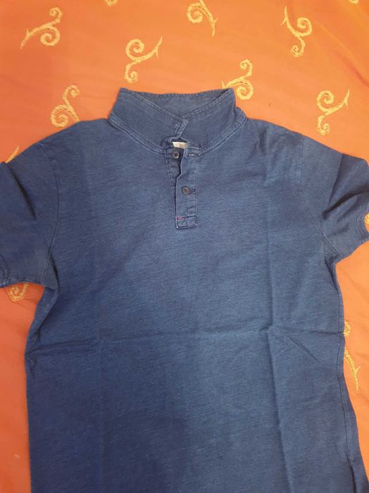 Niebieska koszulka polo S