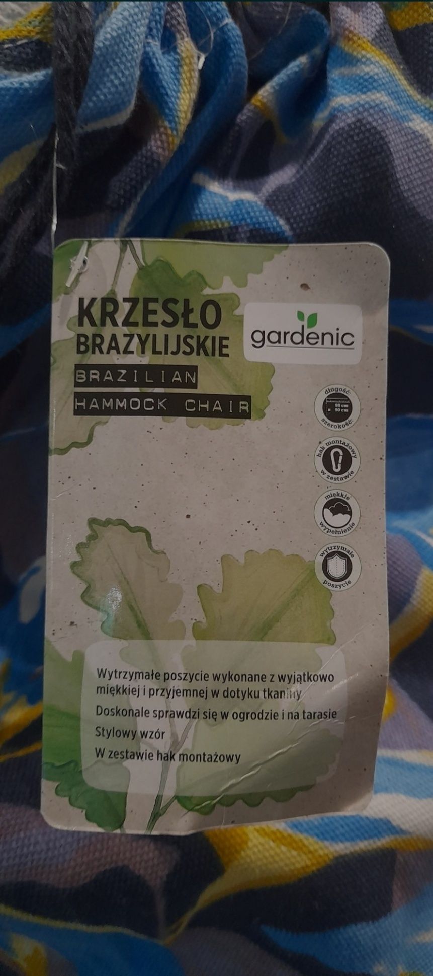 Nowe krzesło brazylijskie / fotel wiszący balkon taras 100 kg