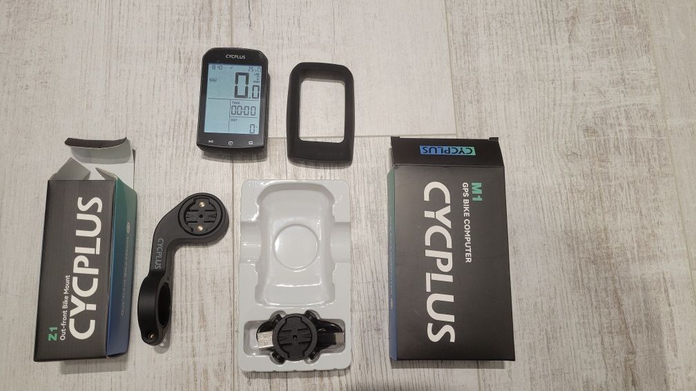 Велокомпьютер Cycplus M1 GPS + Крепление Z1. Strava,  датчики, Type C