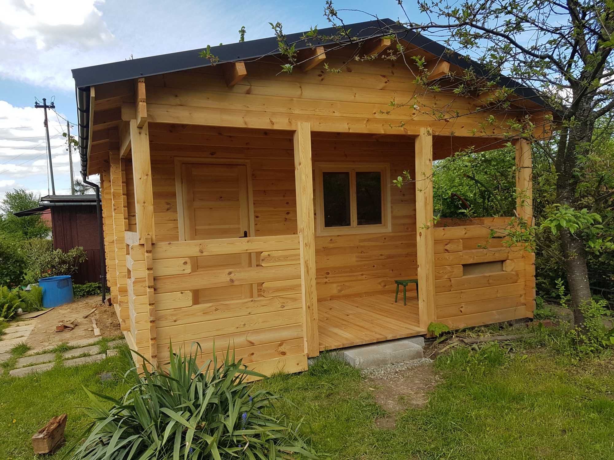 Domek letniskowy, drewniany, działkowy, 32,5 m2 ściana ,gr. od 44mm