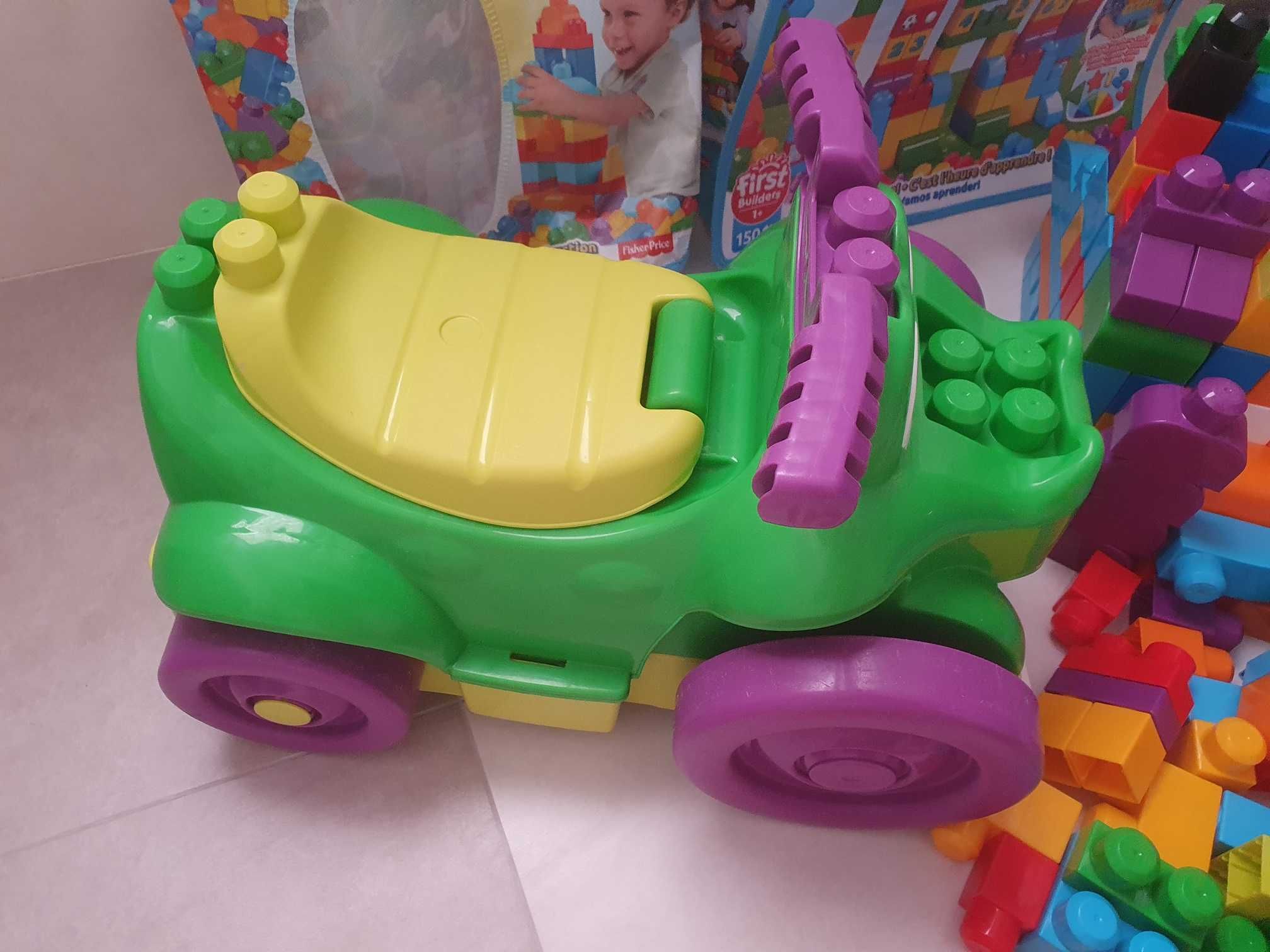 Klocki Mega Bloks + jeździk zjadacz klocków
