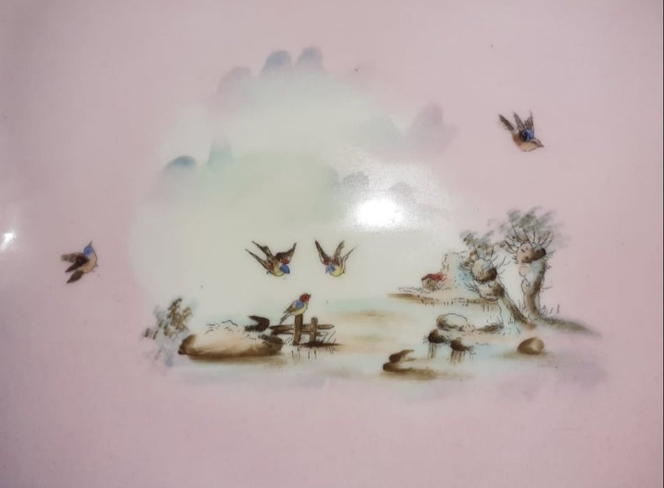 Serviço chá para duas pessoas muito antigo. Limoge.