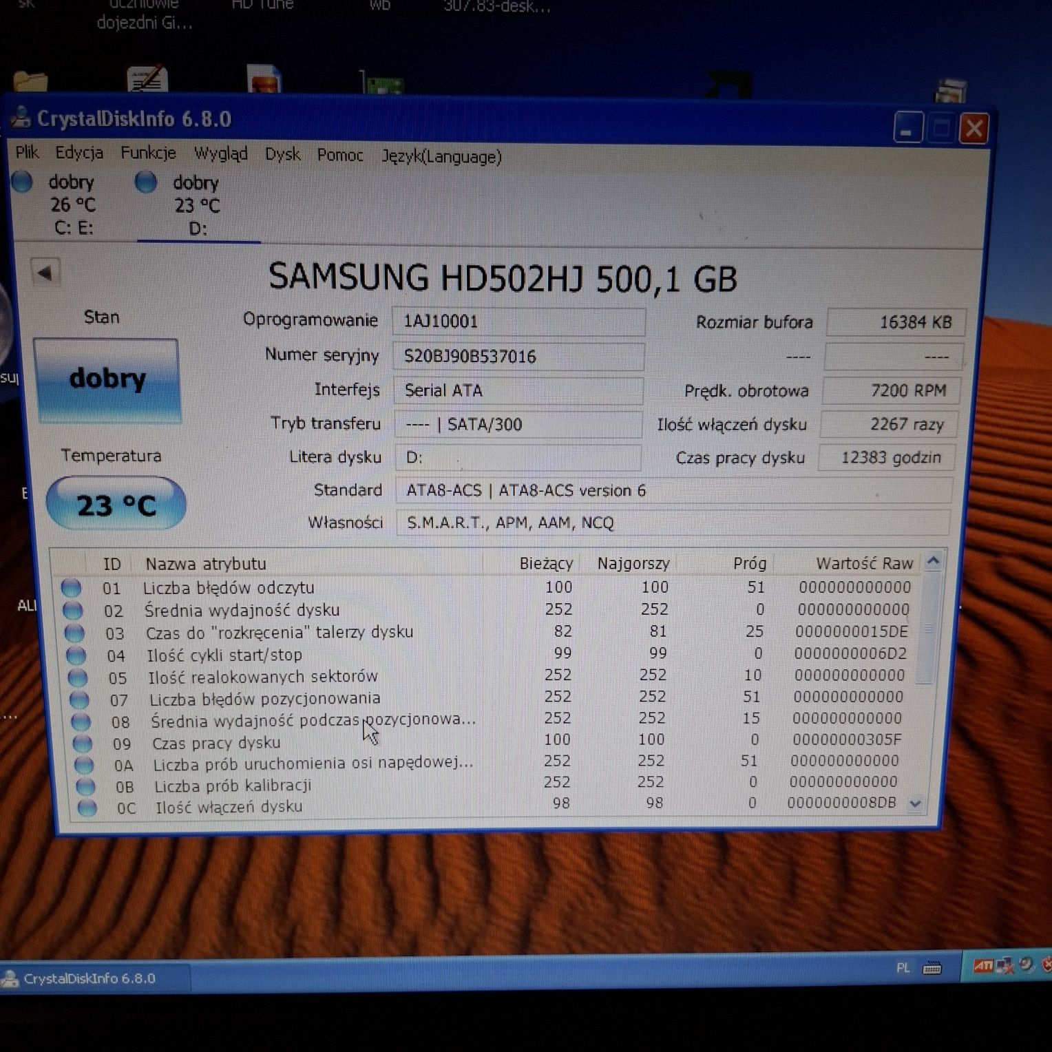 Dysk HDD Samsung 500Gb HD502HJ SATA 7200rpm