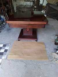 Stół dębowy,fornirowany mahoniem