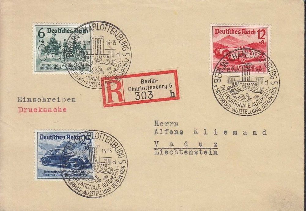 Selos Alemanha Nazi 1939/45-Inteiro Postal 1939 Automobilismo