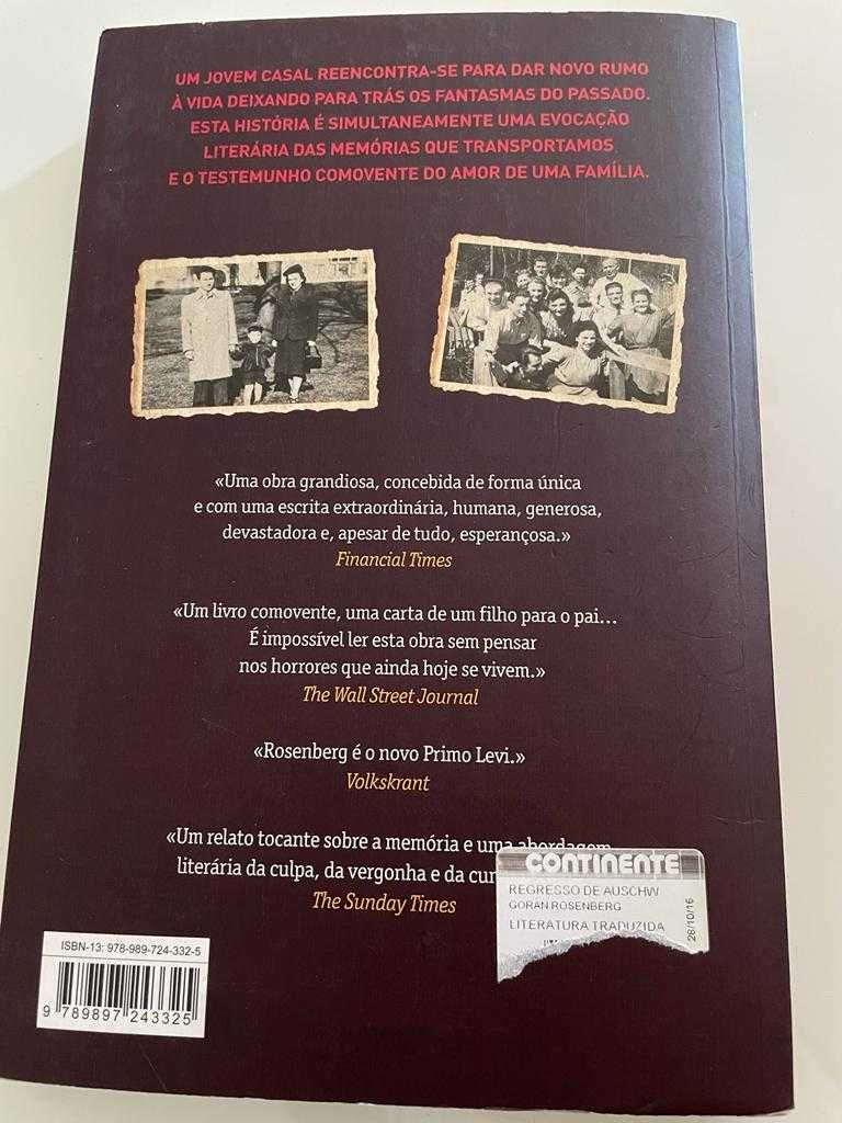 Livro "Regresso de Auschwitz" - Goran Rosenberg