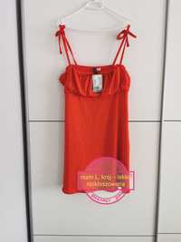 Sukienka H&M, nowa z metką ,czerwona, rozmiar L